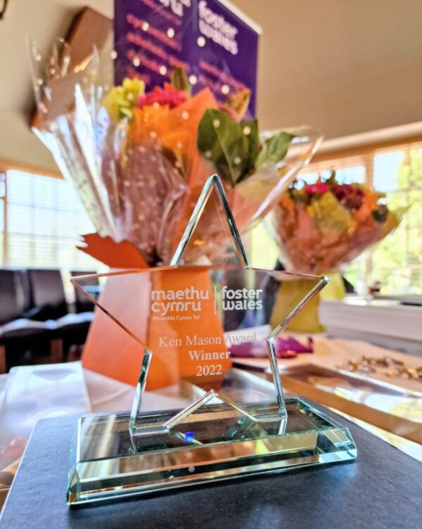 Flowers and award